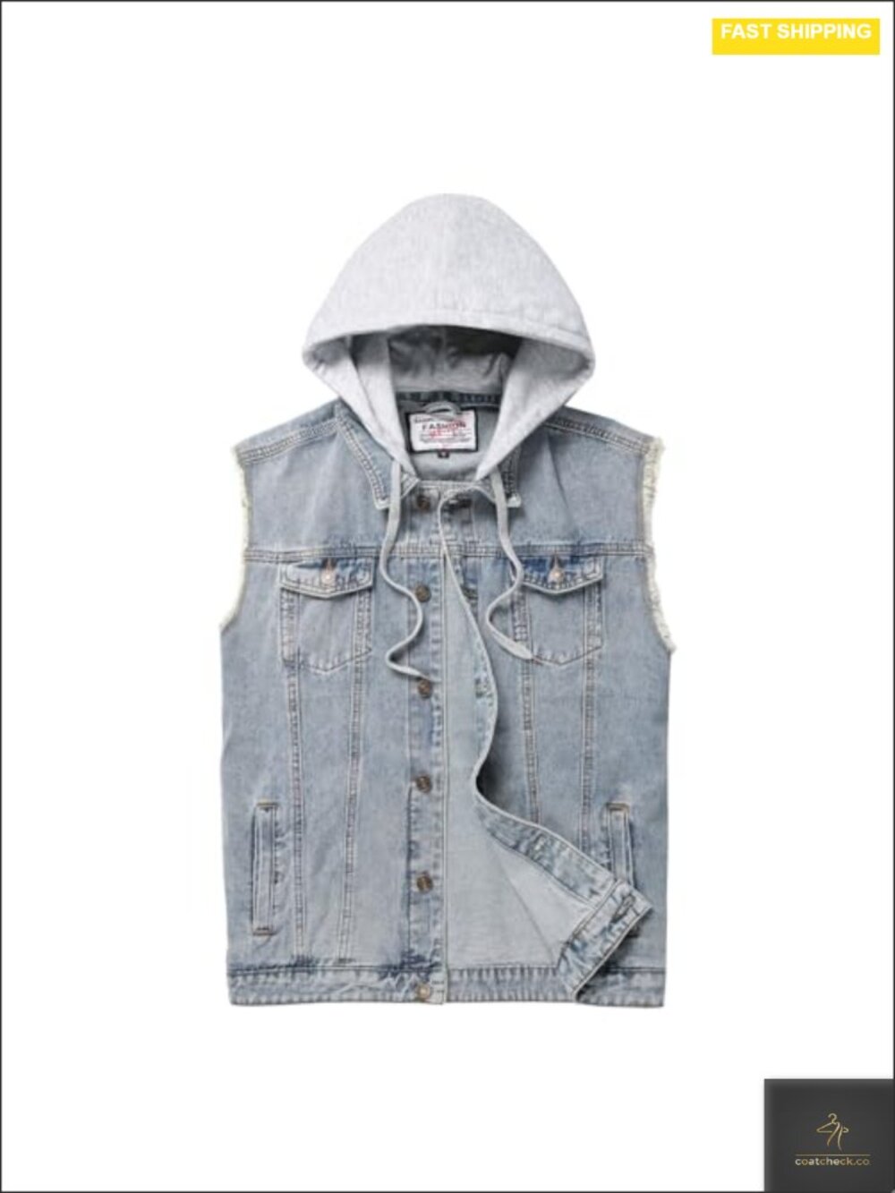 Men's Ripped Stretchy Distressed Denim Vest Sleeveless Jean Jacket